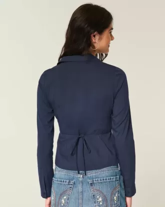 Button-Through Poplin Shirt