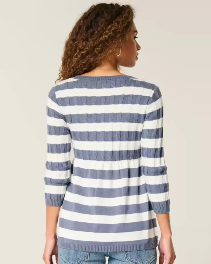 Cable-Knit Babydoll Sweater Cable-Knit Babydoll Sweater