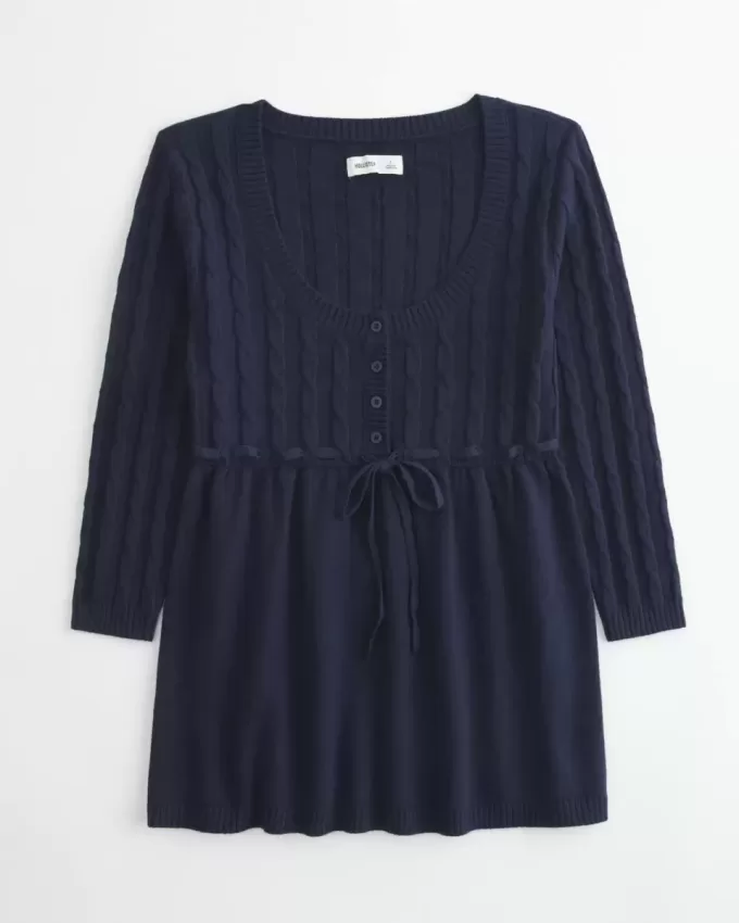 Cable-Knit Babydoll Sweater Cable-Knit Babydoll Sweater