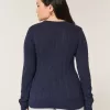 Cable-Knit Bow Crew Sweater Cable-Knit Bow Crew Sweater