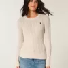 Cable-Knit Heart Crew Sweater Cable-Knit Heart Crew Sweater