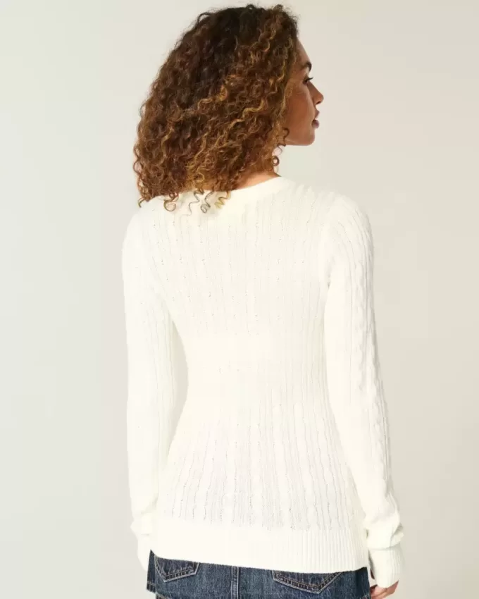 Cable-Knit Star Crew Sweater Cable-Knit Star Crew Sweater