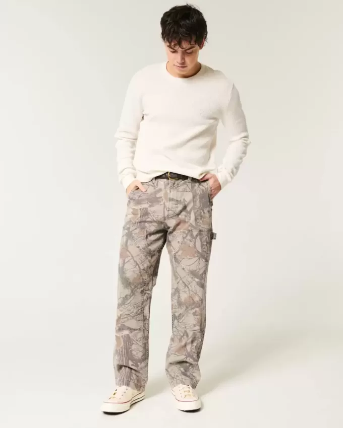 Camo Baggy Carpenter Pants