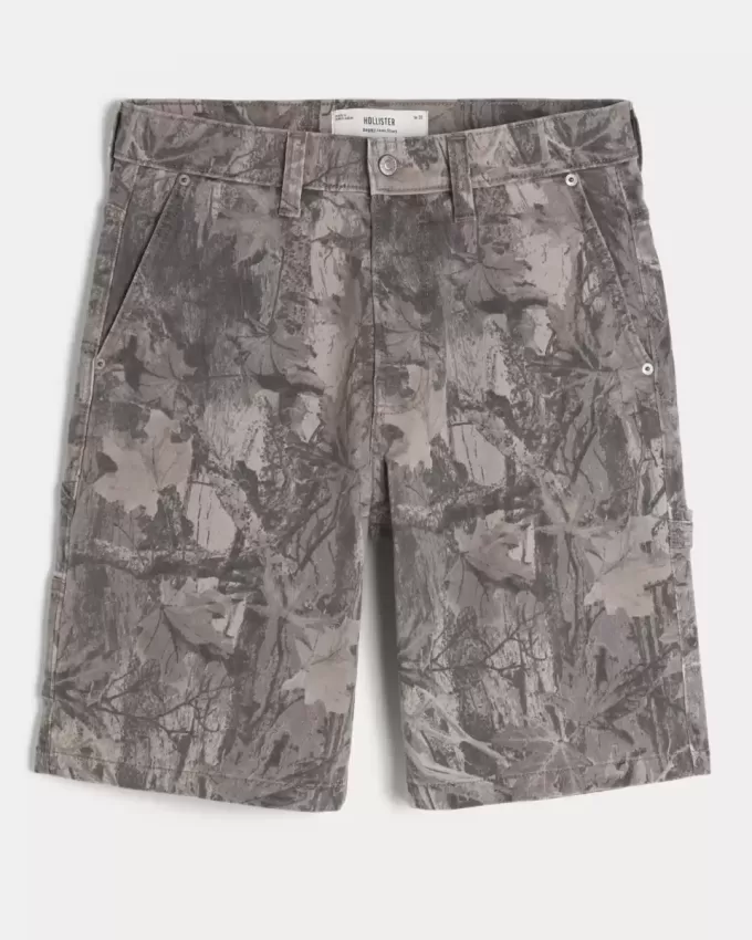 Camo Baggy Denim Painter Shorts