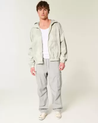 Camo Zip-Up Windbreaker Jacket