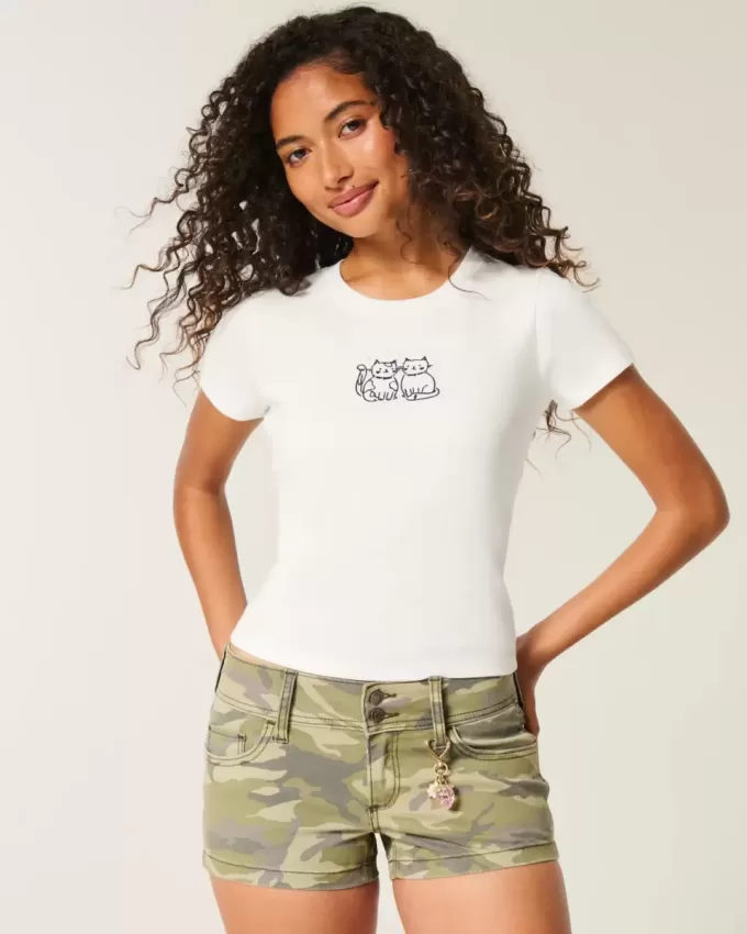 Cat Graphic Baby Tee Cat Graphic Baby Tee