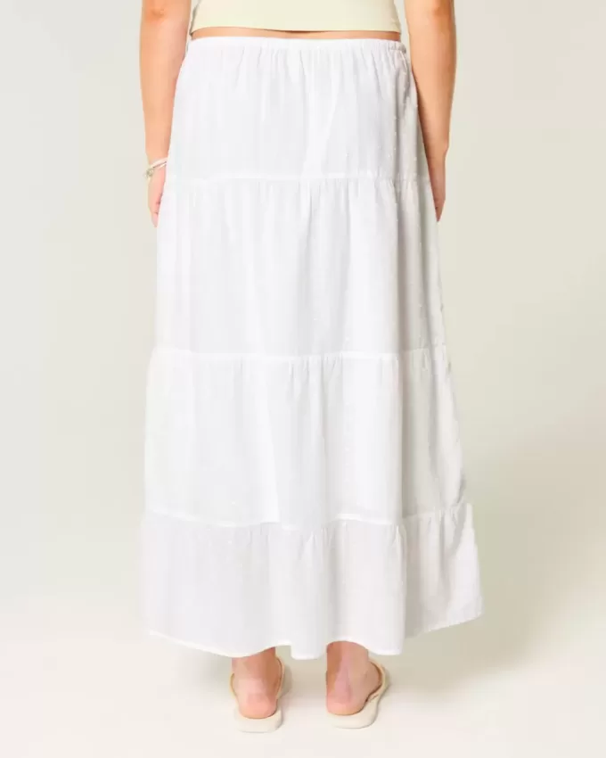 Clip Dot Tiered Maxi Skirt Clip Dot Tiered Maxi Skirt