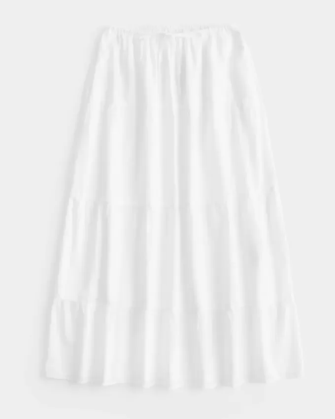 Clip Dot Tiered Maxi Skirt Clip Dot Tiered Maxi Skirt