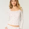 Cozy Berry Pattern Pajama Top Cozy Berry Pattern Pajama Top