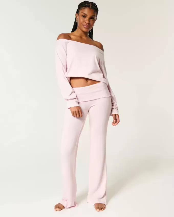 Cozy Knit Foldover Waist Sleep Pants Cozy Knit Foldover Waist Sleep Pants