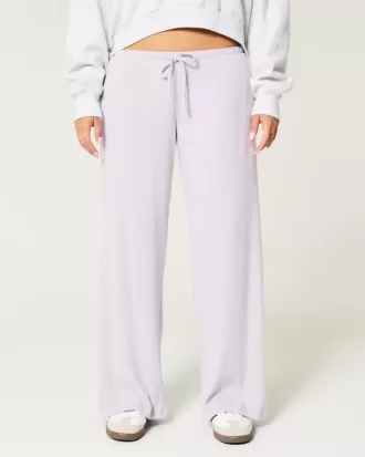 Cozy Ribbed Drawstring Baggy Pants