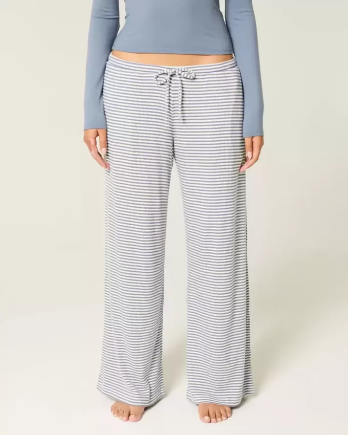 Cozy Ribbed Wide-Leg Pants