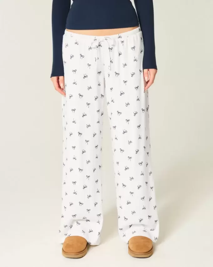 Cozy Ribbed Wide-Leg Pants