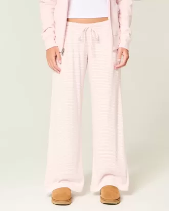Cozy Ribbed Wide-Leg Pants