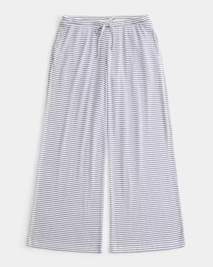 Cozy Ribbed Wide-Leg Pants