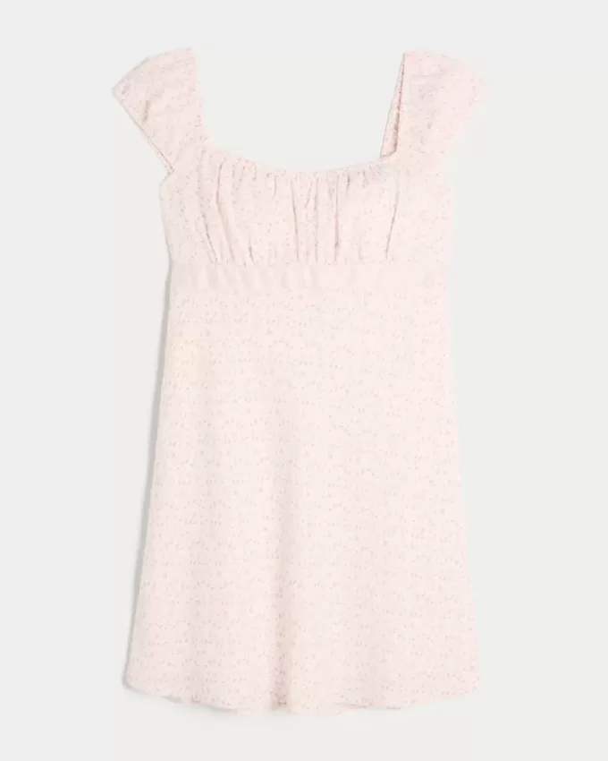 Crepe Satin Band Mini Dress Crepe Satin Band Mini Dress