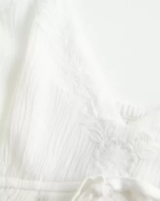 Crinkle Shine Flyaway Babydoll Top