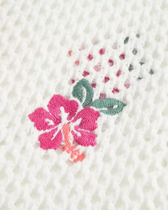 Crochet-Style Floral-Embroidered Cover Up Dress Crochet-Style Floral-Embroidered Cover Up Dress