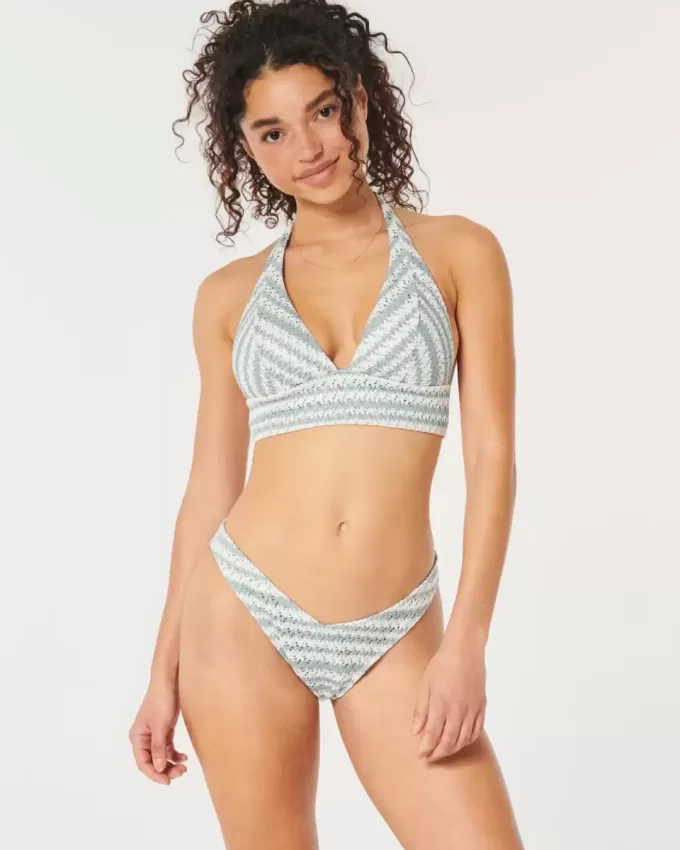 Crochet-Style High-Leg Cheeky Bikini Bottom Crochet-Style High-Leg Cheeky Bikini Bottom