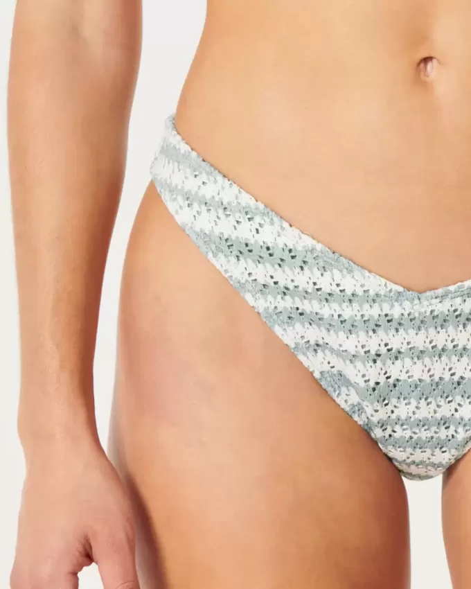 Crochet-Style High-Leg Cheeky Bikini Bottom Crochet-Style High-Leg Cheeky Bikini Bottom
