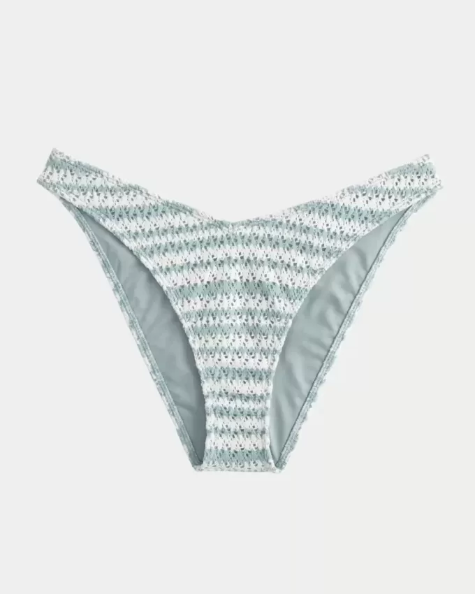 Crochet-Style High-Leg Cheeky Bikini Bottom Crochet-Style High-Leg Cheeky Bikini Bottom