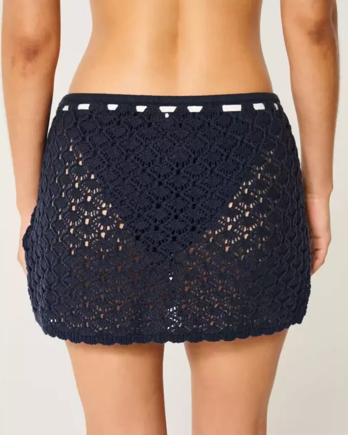 Crochet-Style Pull-On Cover Up Skirt Crochet-Style Pull-On Cover Up Skirt