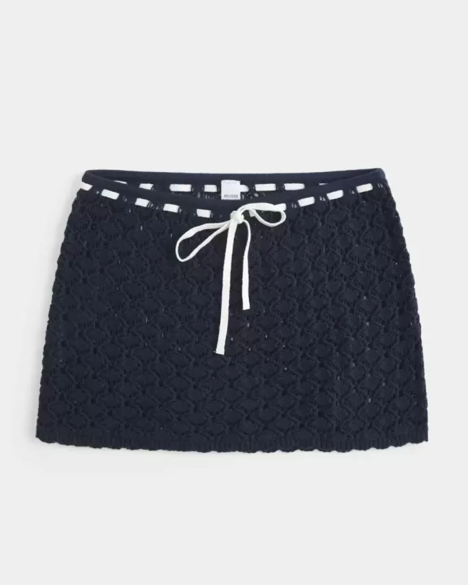Crochet-Style Pull-On Cover Up Skirt Crochet-Style Pull-On Cover Up Skirt