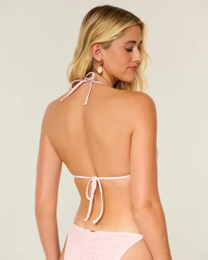 Crochet-Style Sequin Triangle Bikini Top Crochet-Style Sequin Triangle Bikini Top