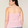 Crochet-Style Strapless Sweater Tube Top Crochet-Style Strapless Sweater Tube Top
