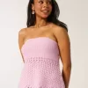 Crochet-Style Sweater Tube Top