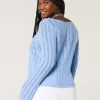 Crochet-Style Tie-Front Textured Sweater Crochet-Style Tie-Front Textured Sweater
