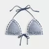 Crochet-Style Trim Halter Triangle Bikini Top Crochet-Style Trim Halter Triangle Bikini Top