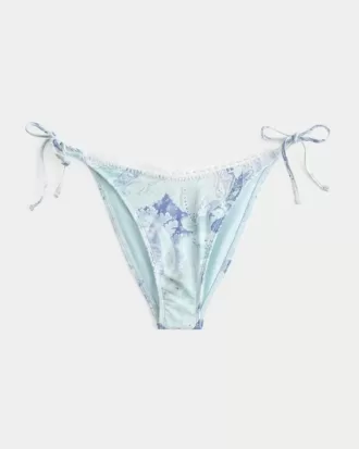 Crochet-Style Trim Side Tie Cheeky Bikini Bottom