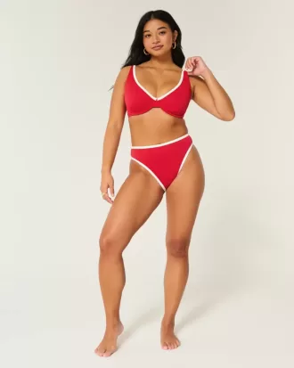 Curvy High Apex Ribbed Underwire Bikini Top