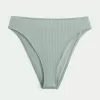Curvy High-Leg High-Waist Ribbed Cheeky Bikini Bottom Curvy High-Leg High-Waist Ribbed Cheeky Bikini Bottom