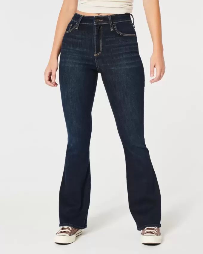 Curvy High-Rise Dark Wash Flare Jeans Curvy High-Rise Dark Wash Flare Jeans
