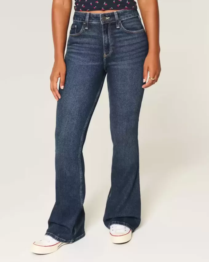 Curvy High-Rise Dark Wash Flare Jeans Curvy High-Rise Dark Wash Flare Jeans