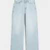 Curvy High-Rise Light Wash Baggy Jeans