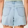 Curvy High-Rise Light Wash Relaxed Denim Shorts 5″ Curvy High-Rise Light Wash Relaxed Denim Shorts 5″