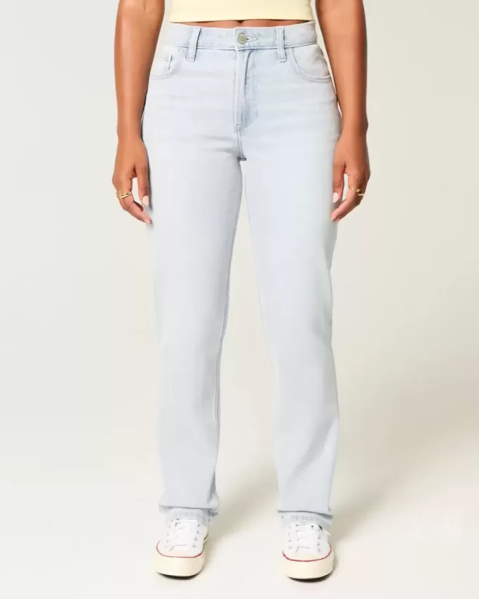 Curvy High-Rise Light Wash Straight Jeans Curvy High-Rise Light Wash Straight Jeans