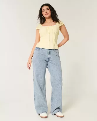 Curvy High-Rise Medium Wash Baggy Jeans