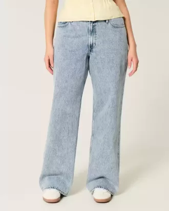 Curvy High-Rise Medium Wash Baggy Jeans