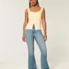 Curvy High-Rise Medium Wash Flare Jeans