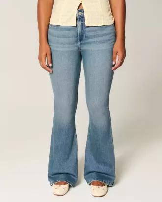 Curvy High-Rise Medium Wash Flare Jeans