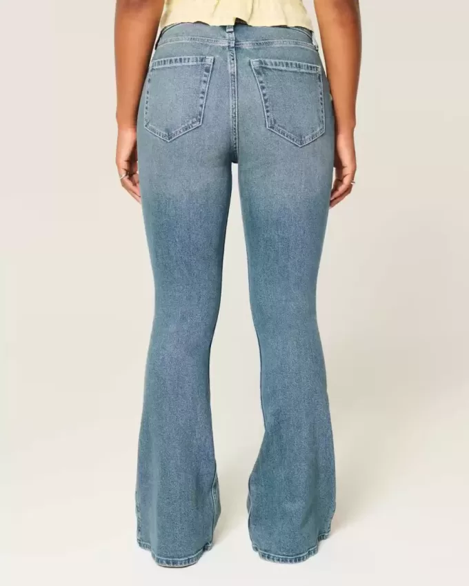 Curvy High-Rise Medium Wash Flare Jeans