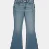 Curvy High-Rise Medium Wash Flare Jeans