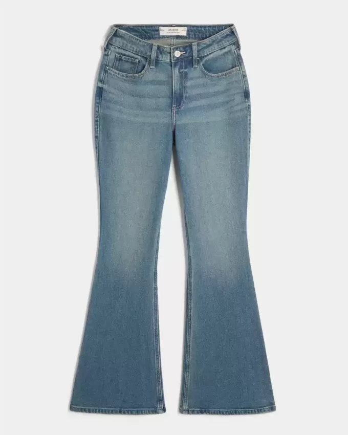 Curvy High-Rise Medium Wash Flare Jeans