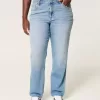 Curvy High-Rise Medium Wash Straight Jeans