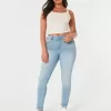 Curvy High-Rise Medium Wash Super Skinny Jeans
