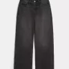 Curvy High-Rise Washed Black Baggy Jeans Curvy High-Rise Washed Black Baggy Jeans